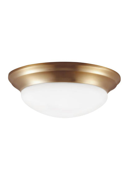 Generation Lighting Nash Three Light Ceiling Flush Mount Satin Brass