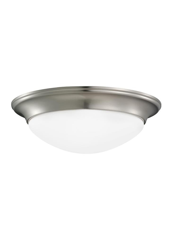 Generation Lighting Nash Three Light Ceiling Flush Mount Brushed Nickel