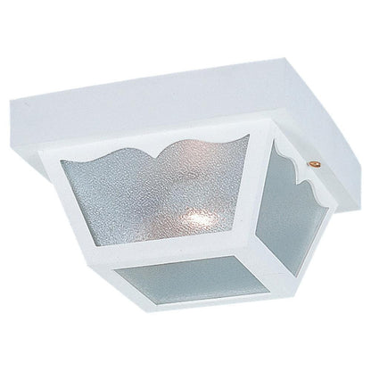 Generation Lighting One Light Outdoor Ceiling Flush Mount White
