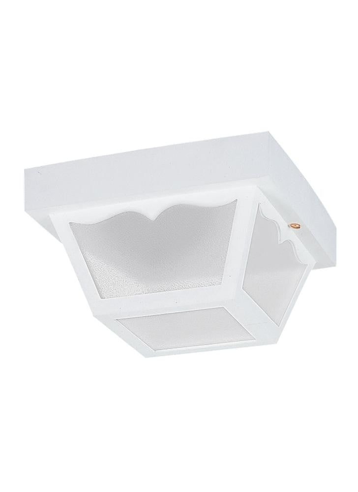 Generation Lighting One Light Outdoor Ceiling Flush Mount White