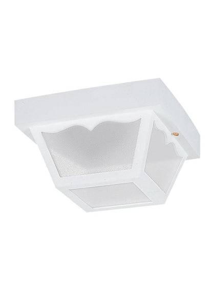 Generation Lighting One Light Outdoor Ceiling Flush Mount White