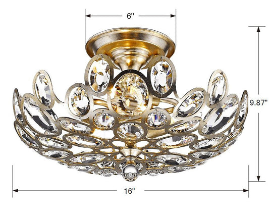 Sterling 3-Light Distressed Twilight Semi-Flush Mount