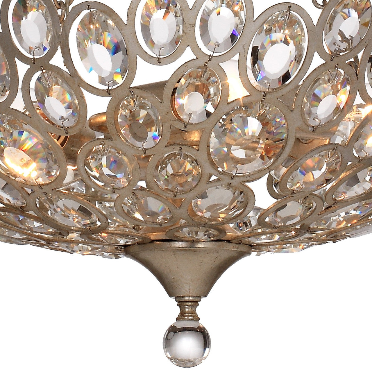 Crystorama Sterling Semi Flush Mount Distressed Twilight