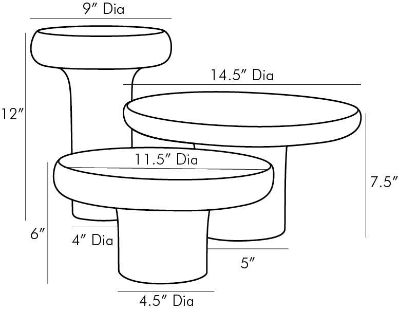 Phoebe Vases, Set of 3