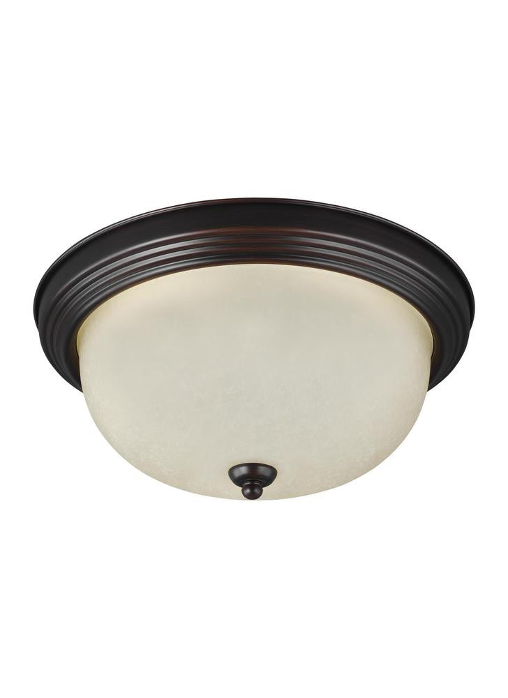 Generation Lighting Geary One Light Ceiling Flush Mount Burnt Sienna