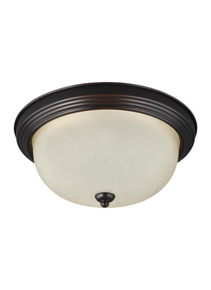 Generation Lighting Geary One Light Ceiling Flush Mount Burnt Sienna