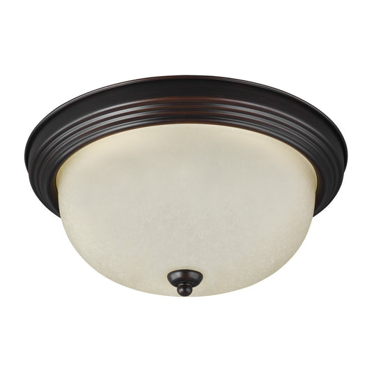 Generation Lighting Geary One Light Ceiling Flush Mount Burnt Sienna