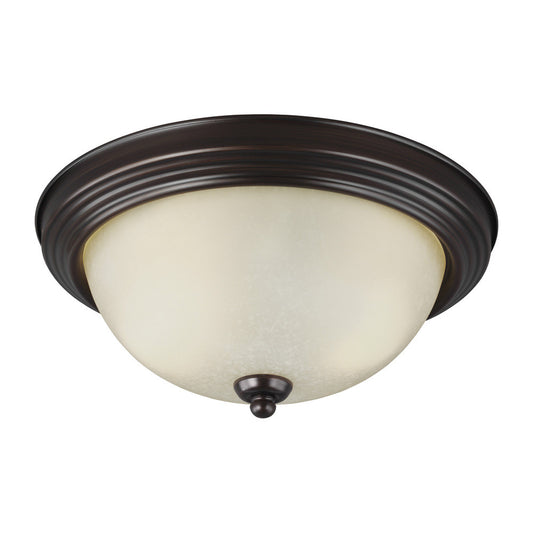 Generation Lighting Geary Two Light Ceiling Flush Mount Burnt Sienna