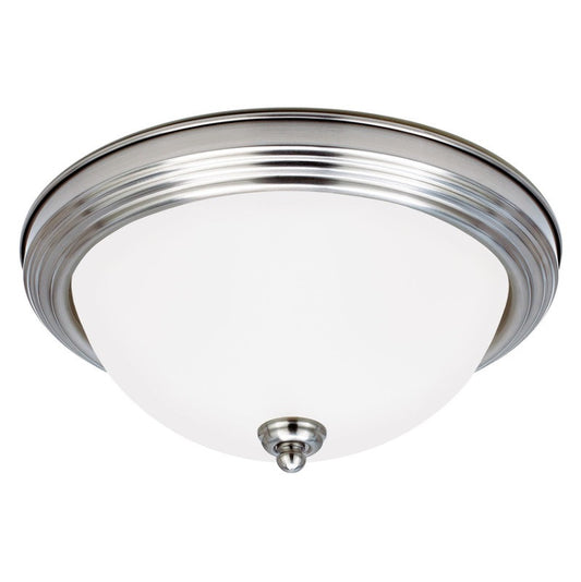 Generation Lighting Geary Three Light Ceiling Flush Mount Brushed Nickel
