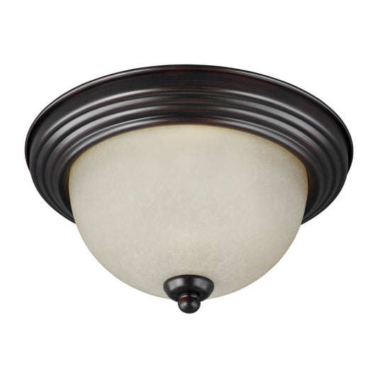 Generation Lighting Geary Three Light Ceiling Flush Mount Burnt Sienna
