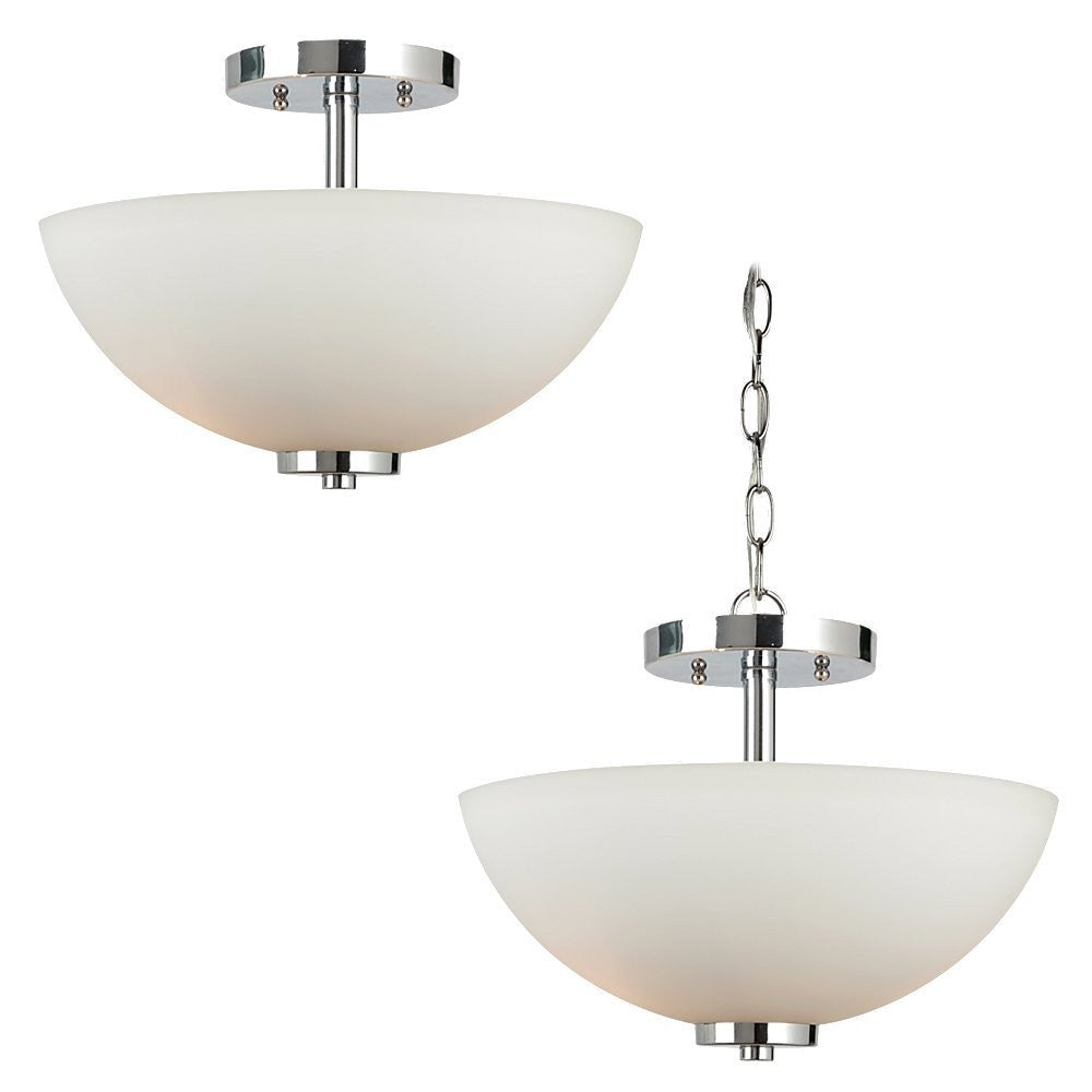 Generation Lighting Oslo Two Light Semi-Flush Convertible Pendant Chrome