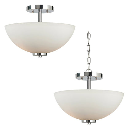 Generation Lighting Oslo Two Light Semi-Flush Convertible Pendant Chrome