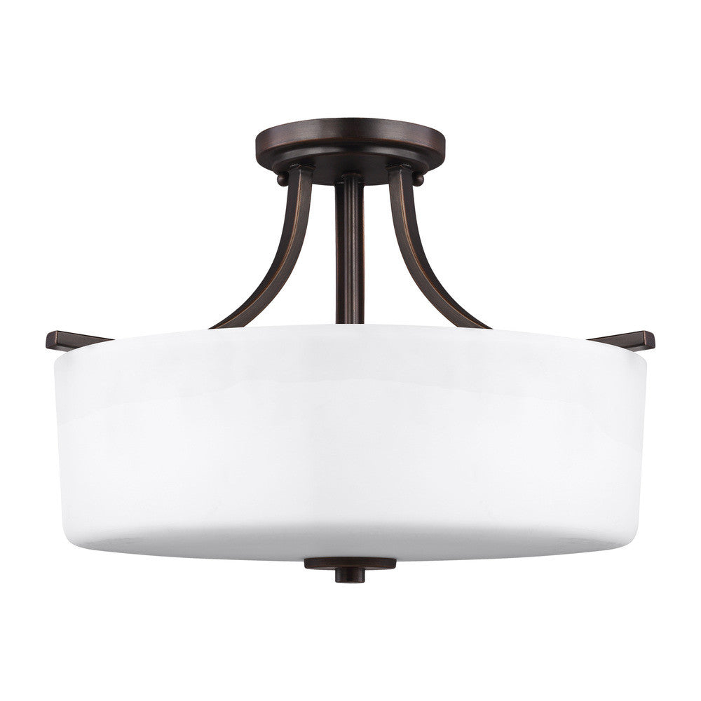 Generation Lighting Canfield Three Light Semi-Flush Mount Bronze