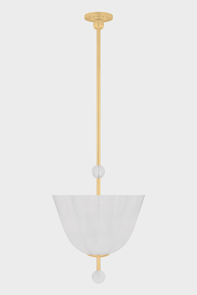 Hudson Valley Cambria Heights 3-Light Lantern Aged Brass detail view 1