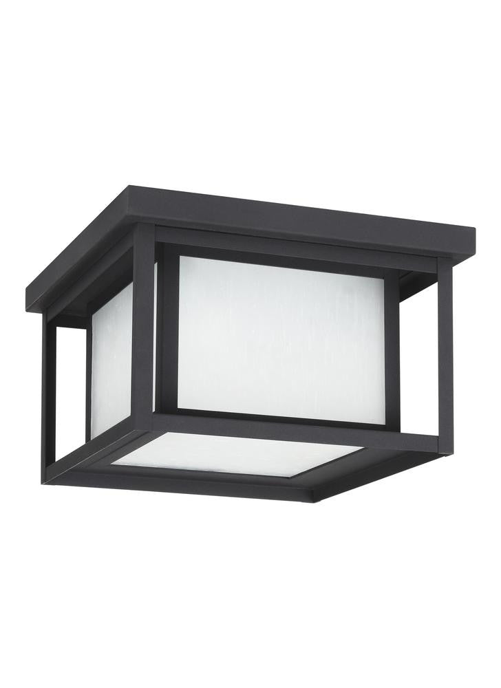 Generation Lighting Hunnington LED Outdoor Ceiling Flush Mount Black