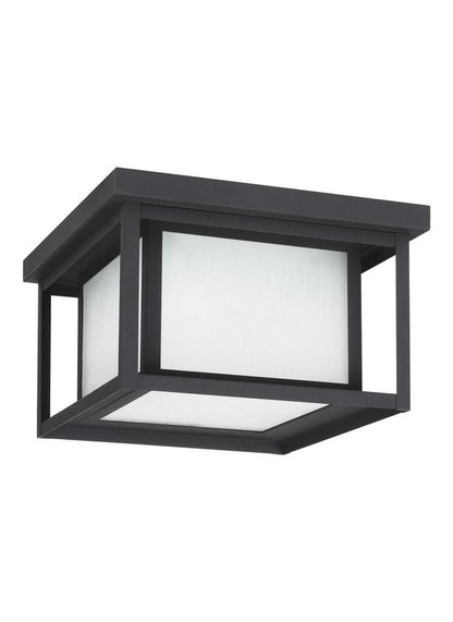 Generation Lighting Hunnington LED Outdoor Ceiling Flush Mount Black