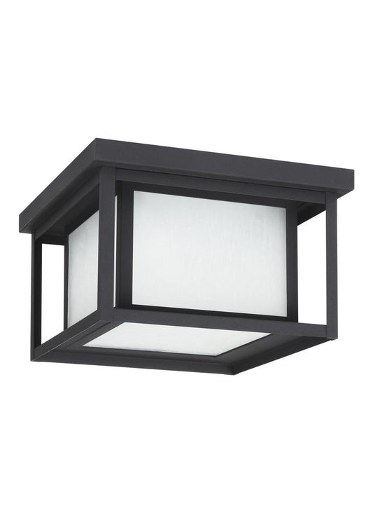 Generation Lighting Hunnington LED Outdoor Ceiling Flush Mount Black