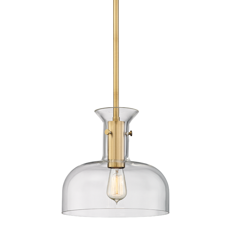 Hudson Valley Coffey Pendant Antique Brass
