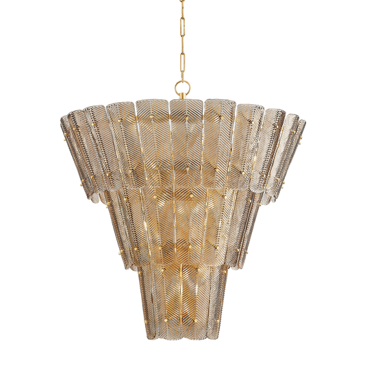 Hudson Valley Cassian 18-Light Chandelier Vintage Gold Leaf