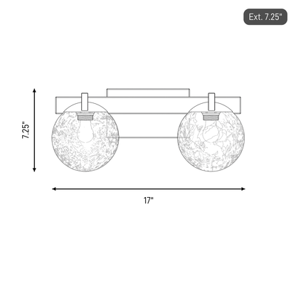 Darien 2-Light Bathroom Vanity Light