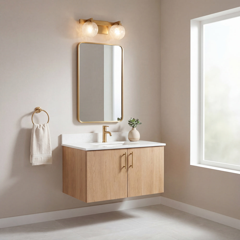 Savoy House Darien 2-Light Bathroom Vanity Light - Warm Brass