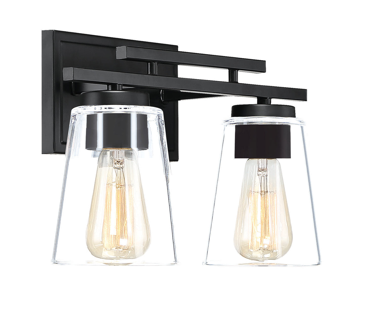 Calhoun 2-Light Bathroom Vanity Light in Black