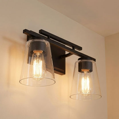 Calhoun 2-Light Bathroom Vanity Light in Black