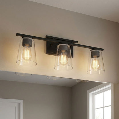 Calhoun 3-Light Bathroom Vanity Light in Black