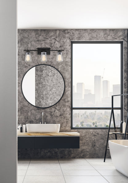 Calhoun 3-Light Bathroom Vanity Light in Black