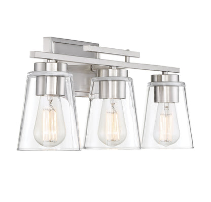 Calhoun 3-Light Bathroom Vanity Light in Black
