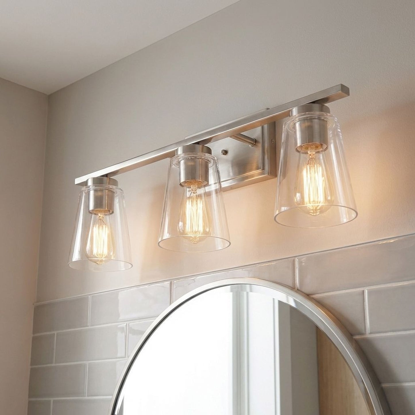 Calhoun 3-Light Bathroom Vanity Light in Black