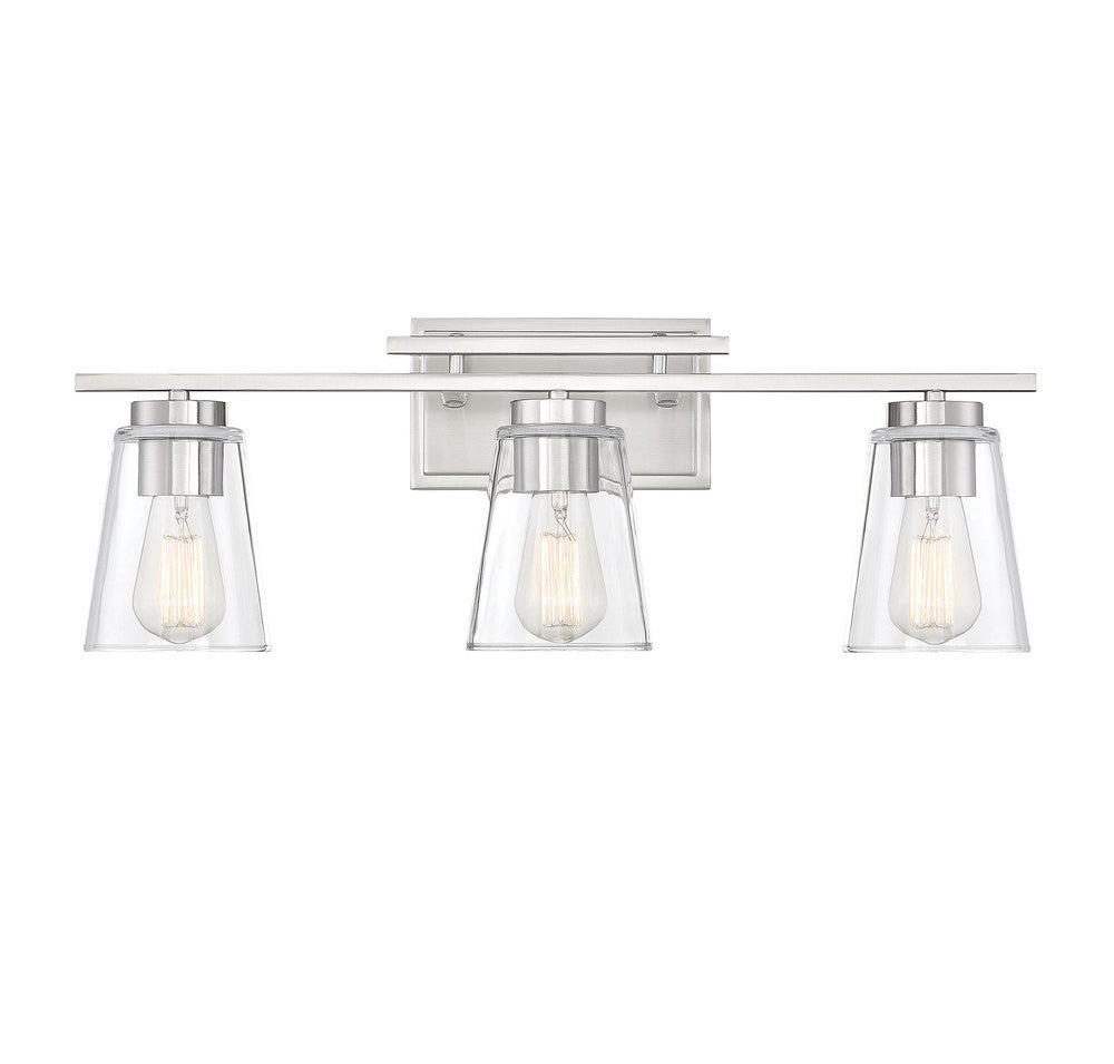 Savoy House Calhoun 3-Light Bath Vanity Satin Nickel