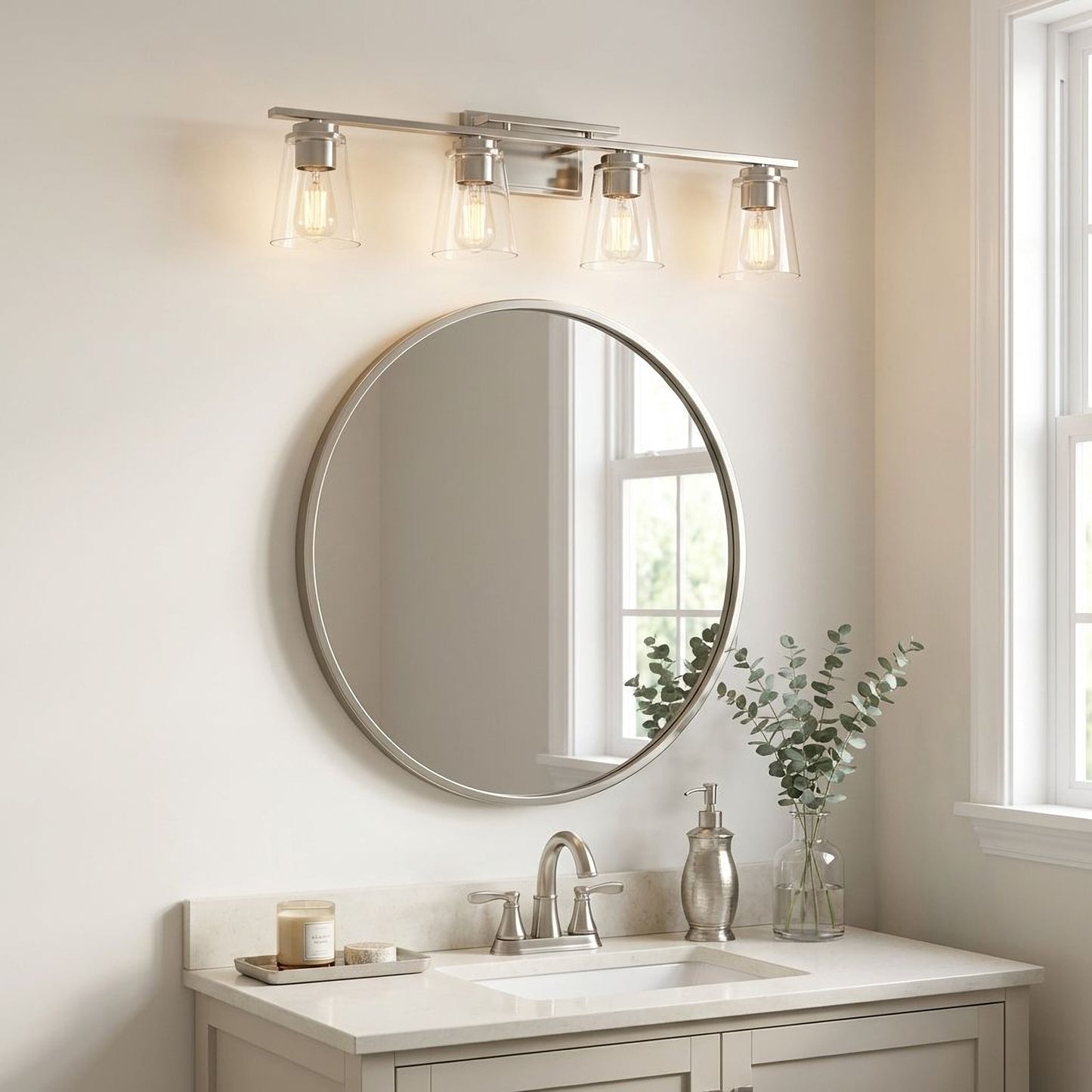 Calhoun 4-Light Bathroom Vanity Light in Black