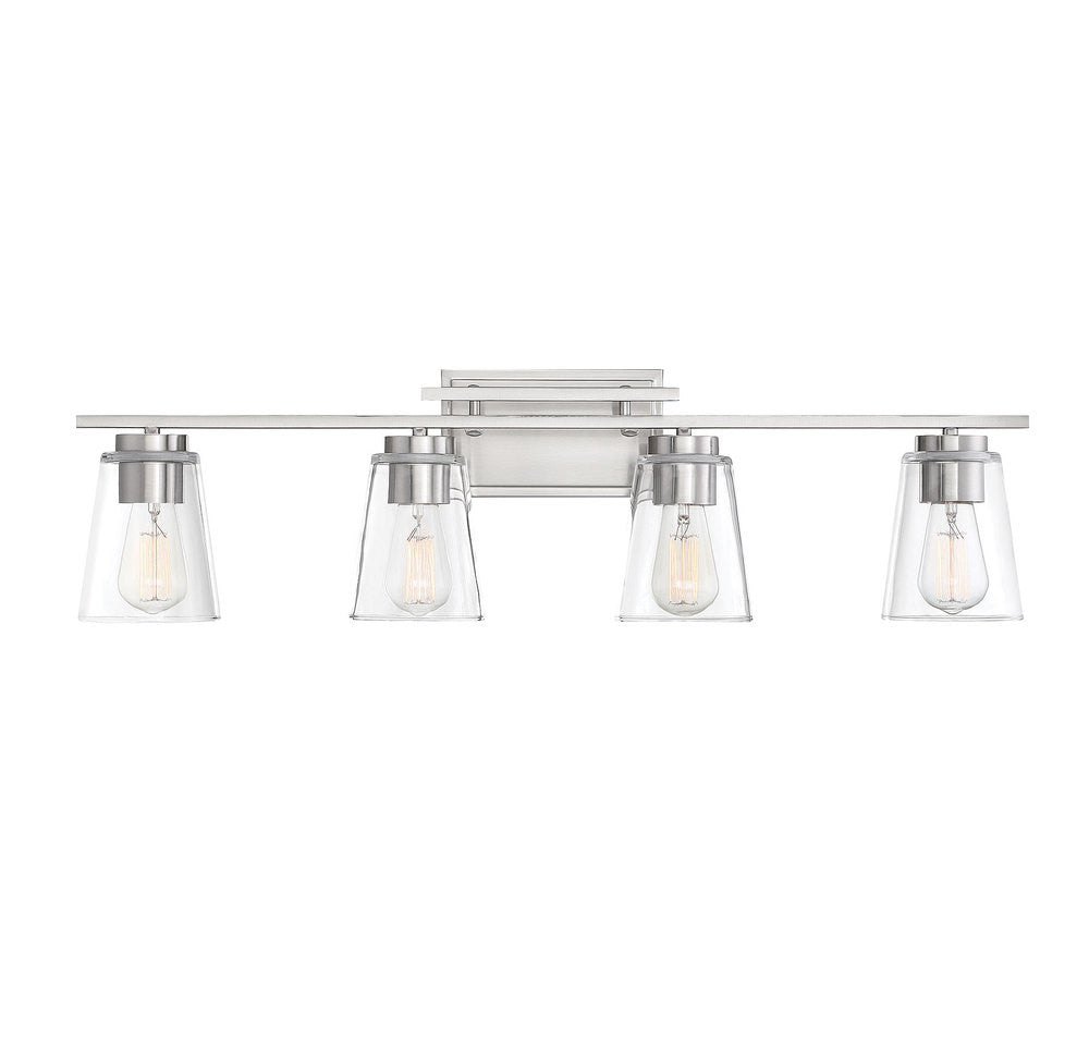 Savoy House Calhoun 4-Light Bath Vanity Satin Nickel