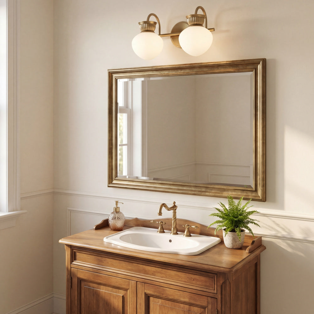Savoy House Melbourne 2-Light Bathroom Vanity Light - Noble Brass