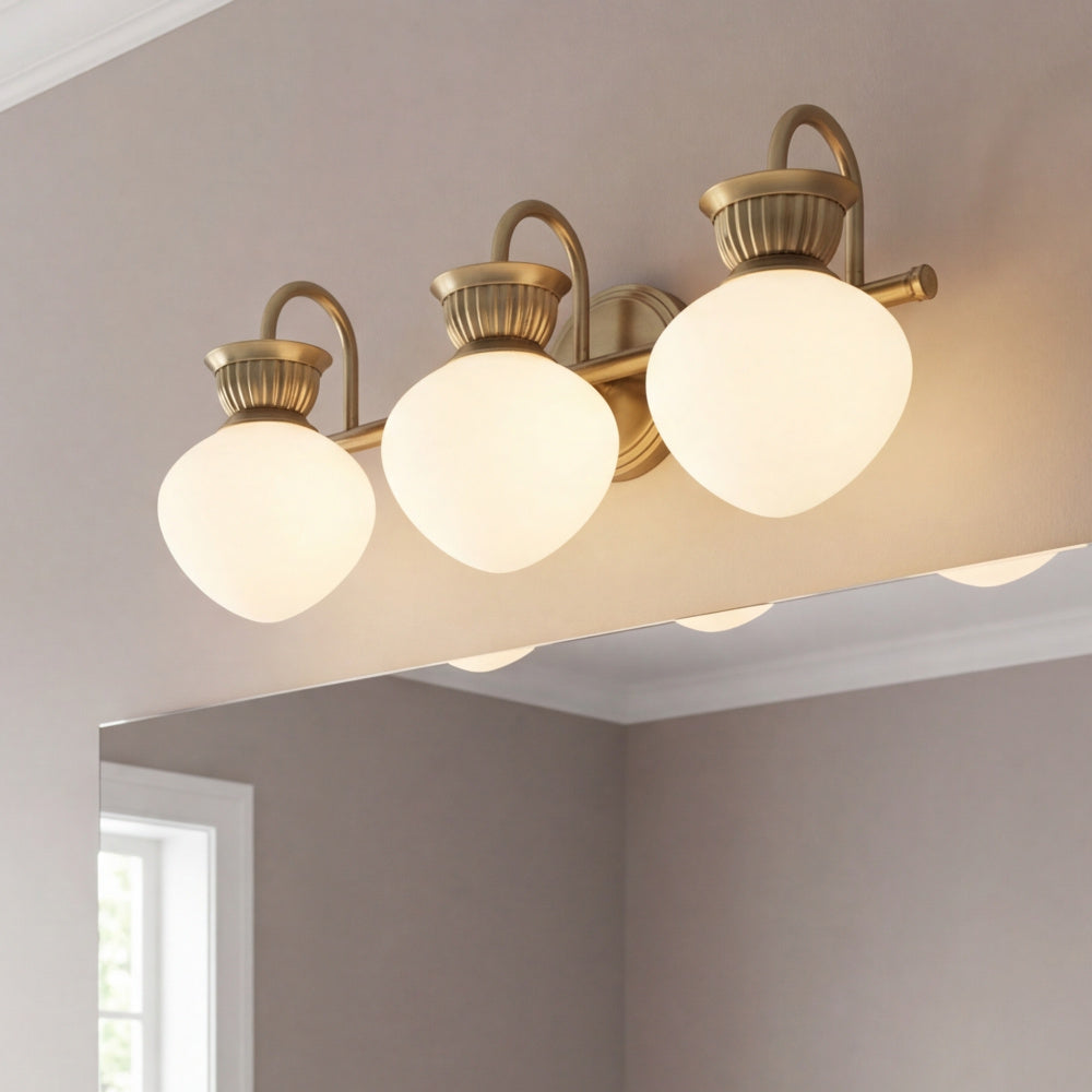 Savoy House Melbourne 3-Light Bathroom Vanity Light - Noble Brass