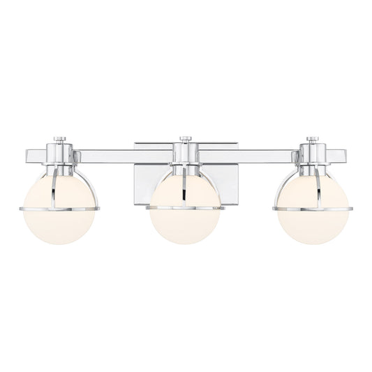 Savoy House Pierce 3-Light Bathroom Vanity Light - Chrome