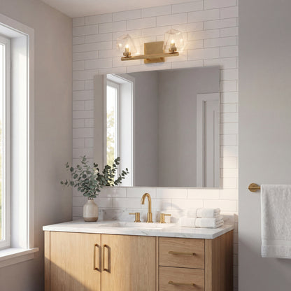 Savoy House Castello 2-Light Bathroom Vanity Light - Warm Brass