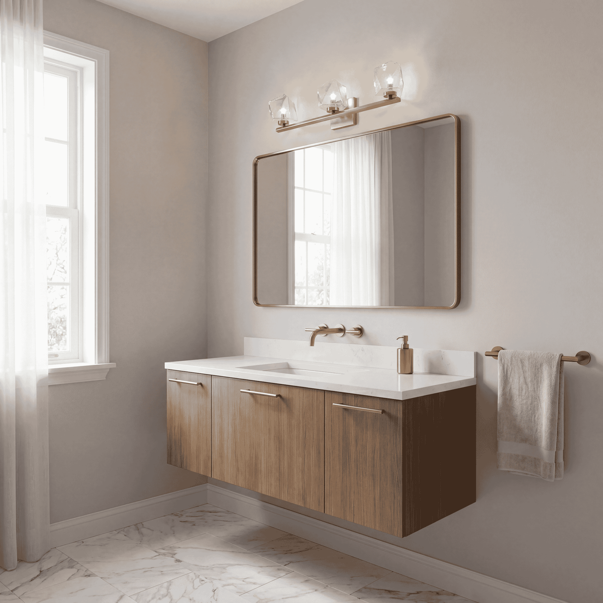 Castello 3-Light Bathroom Vanity Light