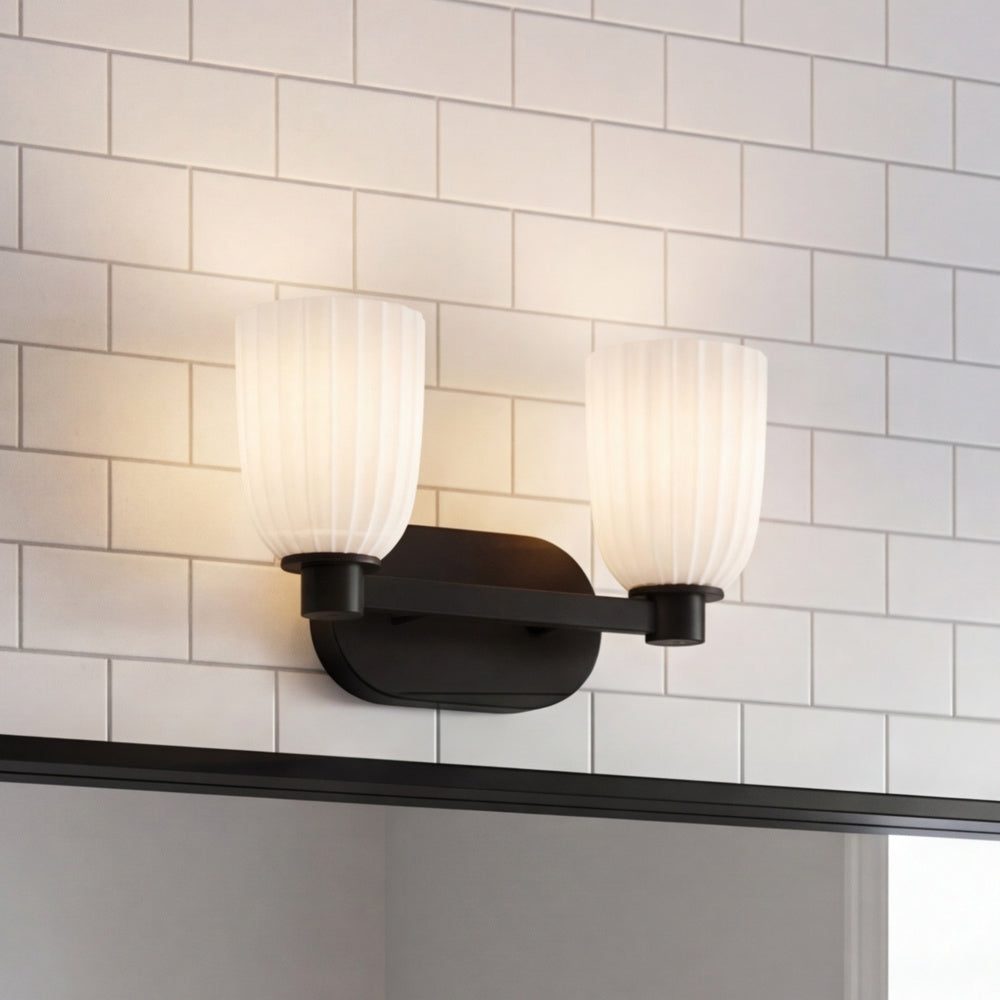 Savoy House Baldwin 2-Light Bathroom Vanity Light - Matte Black