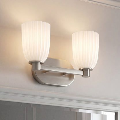 Savoy House Baldwin 2-Light Bathroom Vanity Light - Satin Nickel