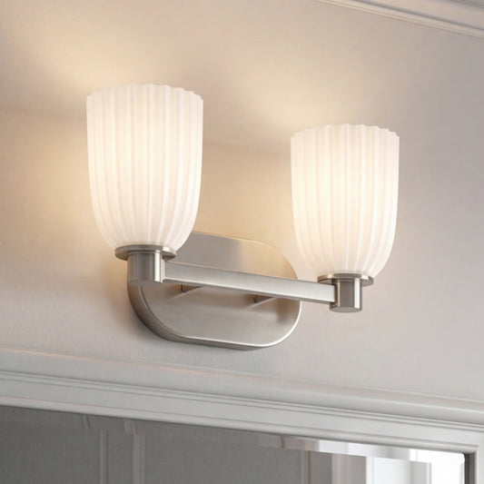 Savoy House Baldwin 2-Light Bathroom Vanity Light - Satin Nickel