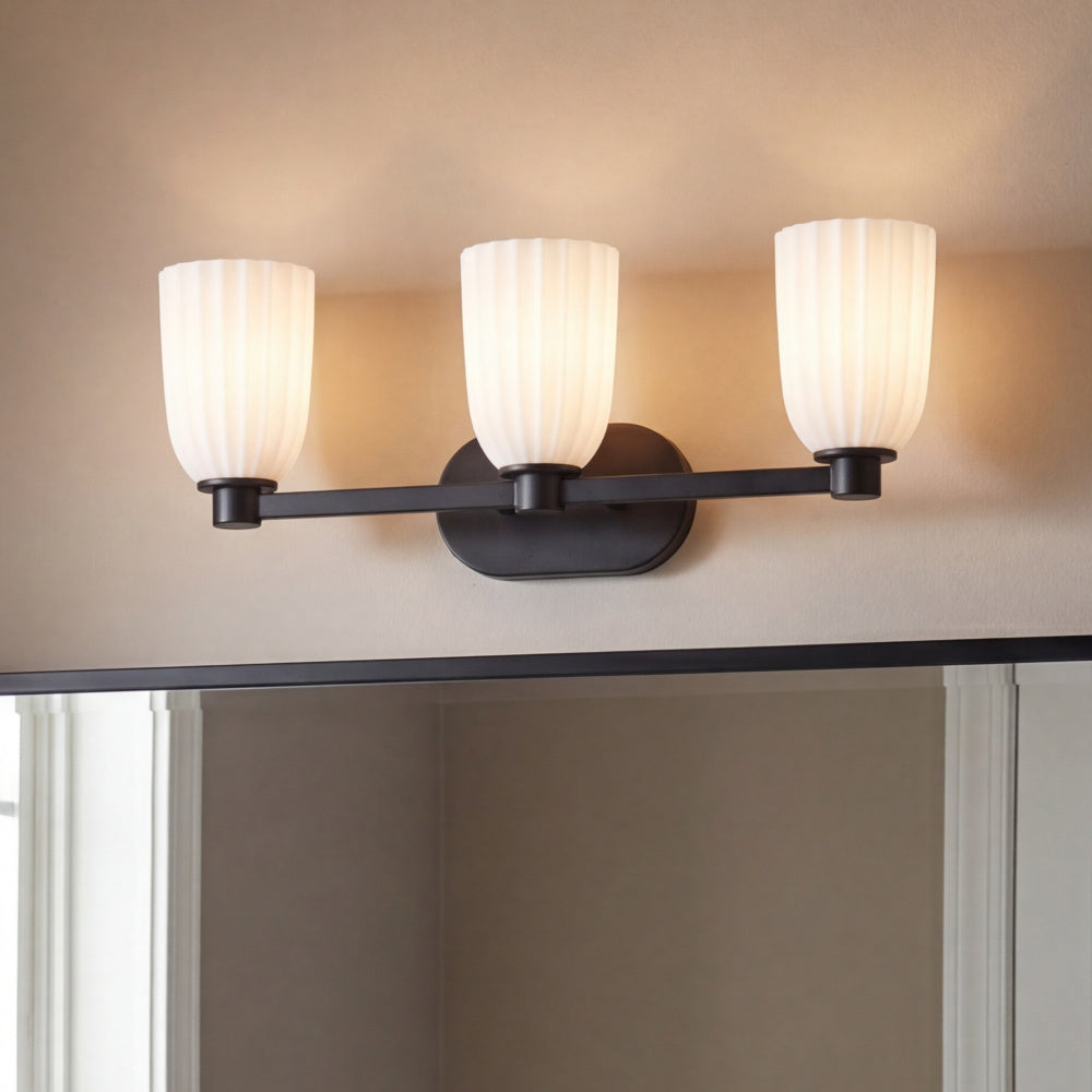 Savoy House Baldwin 3-Light Bathroom Vanity Light - Matte Black
