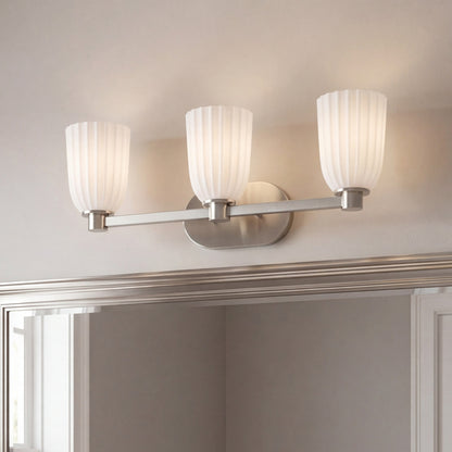Savoy House Baldwin 3-Light Bathroom Vanity Light - Satin Nickel