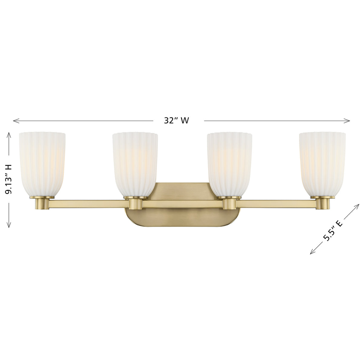 Baldwin 4-Light Bathroom Vanity Light
