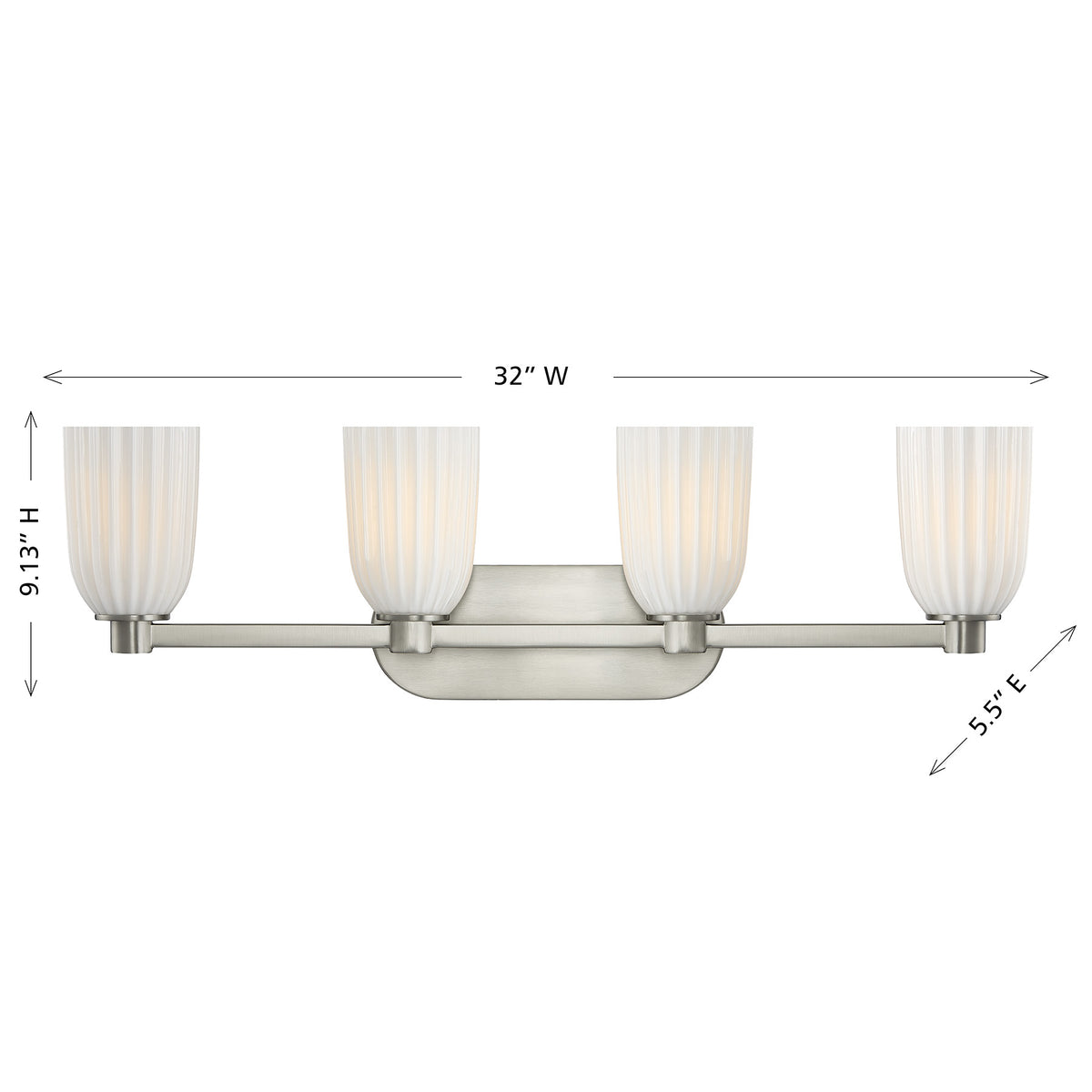 Baldwin 4-Light Bathroom Vanity Light