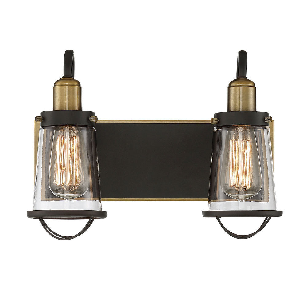 Savoy House Lansing 2-Light Bath Vanity English Bronze and Warm Brass