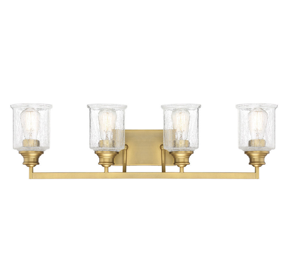 Savoy House Hampton 4-Light Bath Vanity Warm Brass