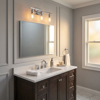 Lambert 3-Light Bathroom Vanity Light in Polished Chrome