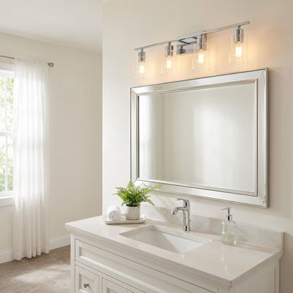 Lambert 4-Light Bathroom Vanity Light in Polished Chrome